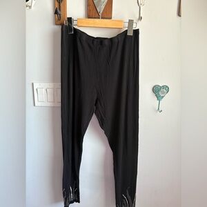 Elegant Black Men's Pants with Embellished Detail